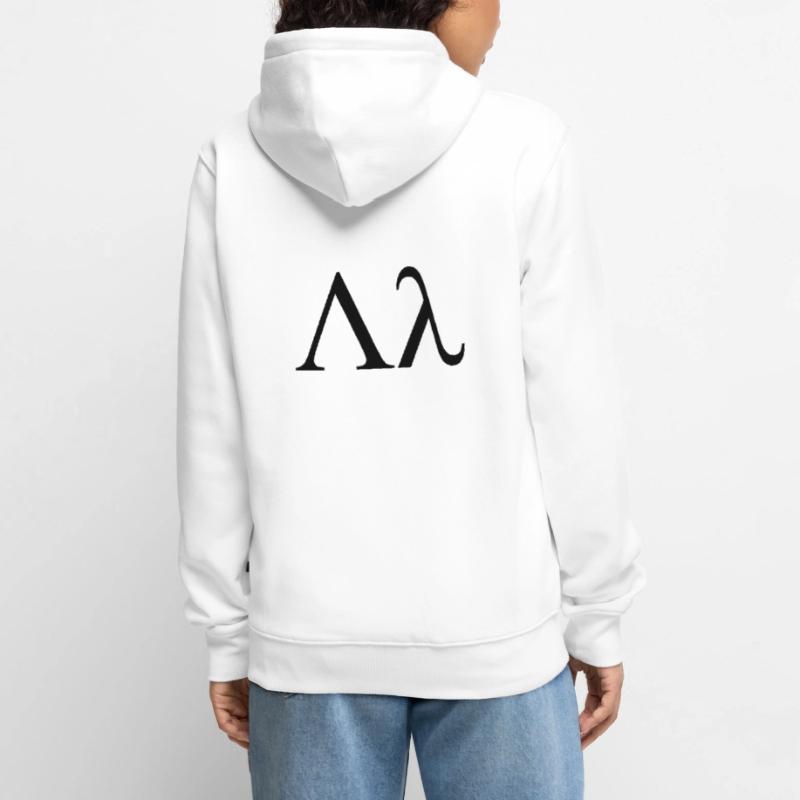 Lambda griechischen Buchstaben Bruderschaft von Unisex Premium Bio Zip Hoodie