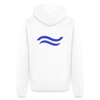 Finn Bootsklasse - Unisex Premium Bio Zip Hoodie - Weiß - Hinten - Thijin (182cm)