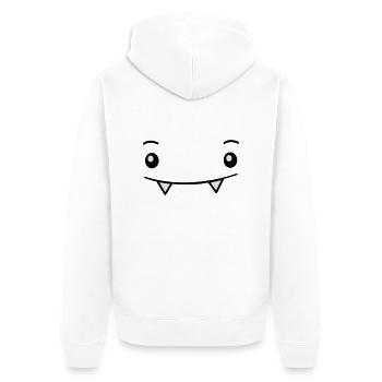 vampir - Unisex Premium Bio Zip Hoodie - Weiß - Hinten - Thijin (182cm)