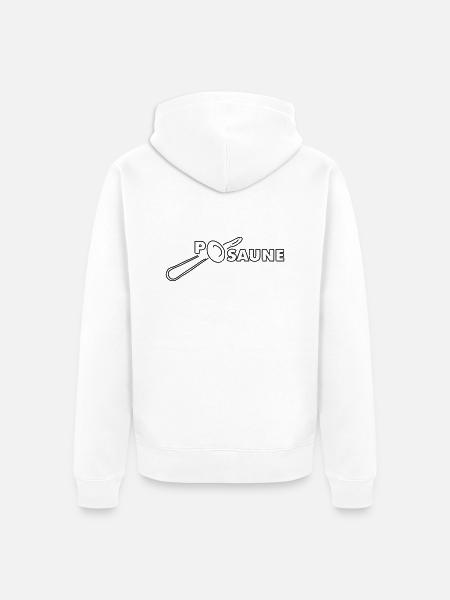 posaune - Unisex Premium Bio Zip Hoodie - Weiß