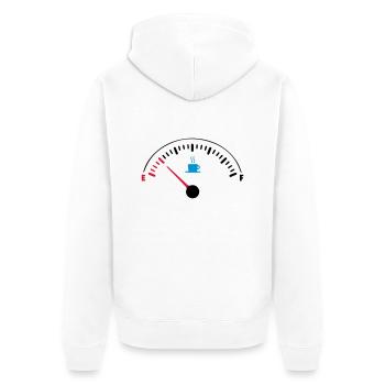 EMPTY COFFEE - Unisex Premium Bio Zip Hoodie - Weiß - Hinten - Thijin (182cm)