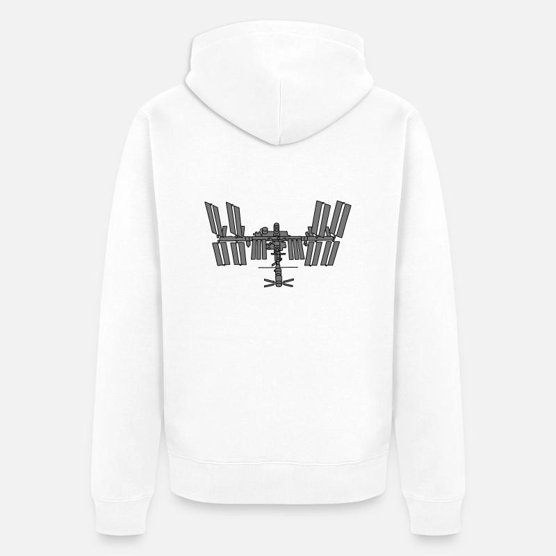 Station spatiale ISS 2 - Veste à capuche bio Premium Unisexe - blanc