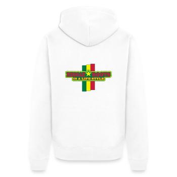 reggae roots is a life style - Veste à capuche bio Premium Unisexe - blanc - Dos - Thijin (182cm)