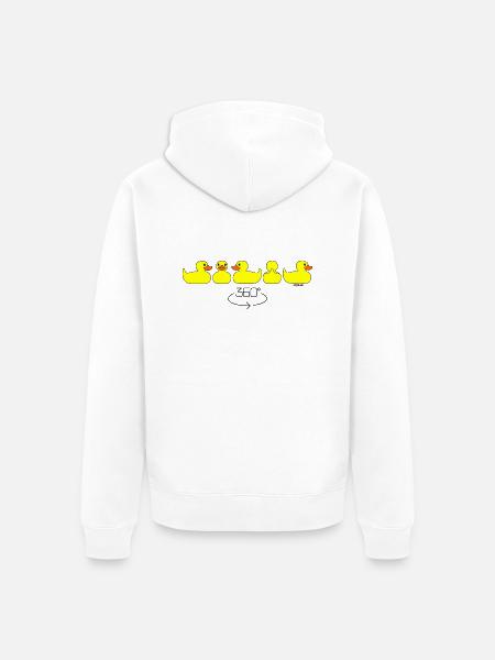 360° rubber duck - Unisex Premium Bio Zip Hoodie - Weiß