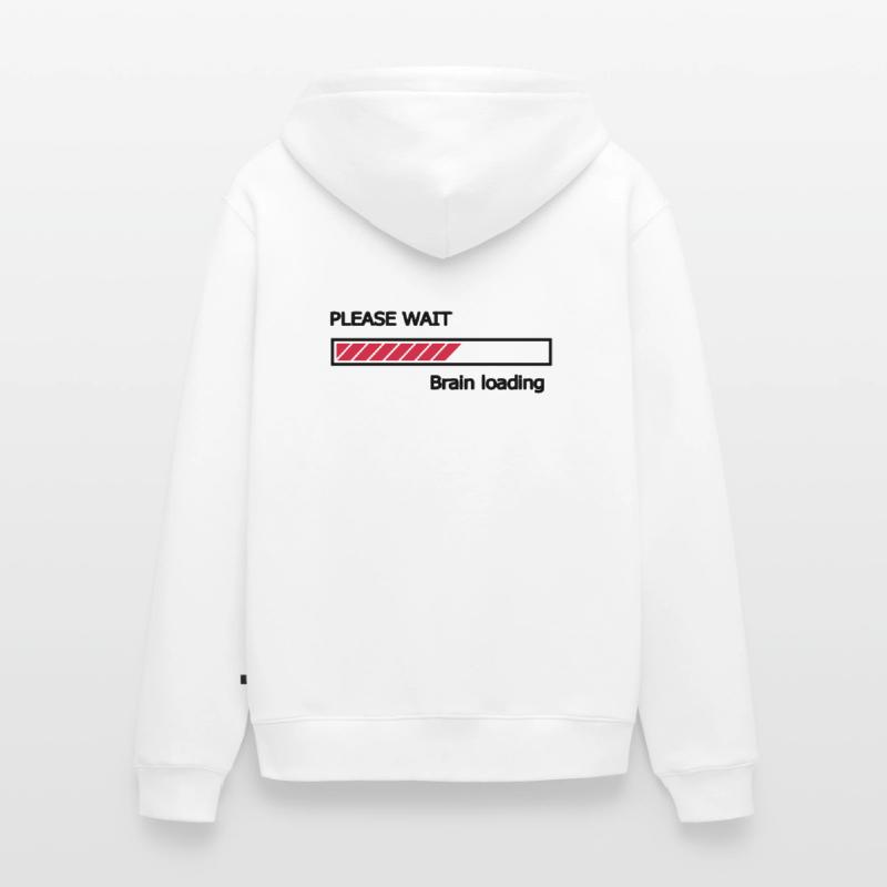 Please wait Brain loading progress bar Loading Bar Unisex Premium Organic Zip Hoodie
