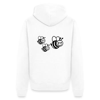 hummel_family__f1 - Unisex Premium Organic Zip Hoodie - white - Back - Thijin (182cm)