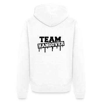 Team Hangover - Unisex Premium Organic Zip Hoodie - white - Back - Thijin (182cm)