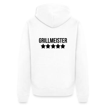 Grillen - Unisex Premium Bio Zip Hoodie - Weiß - Hinten - Thijin (182cm)