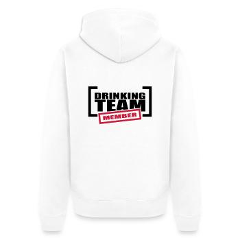Drinking Team Member - Veste à capuche bio Premium Unisexe - blanc - Dos - Thijin (182cm)