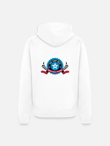 RACING-TEAM - Unisex Premium Bio Zip Hoodie - Weiß