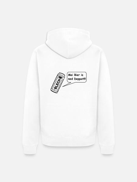 16erblechdeppertwiener - Unisex Premium Bio Zip Hoodie - Weiß