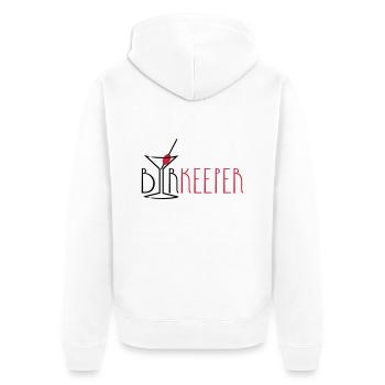 barkeeper (cocktail glass, 2c) - Unisex Premium Organic Zip Hoodie - white - Back - Thijin (182cm)