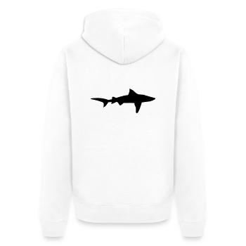 Shark - Hai - Unisex Premium Bio Zip Hoodie - Weiß - Hinten - Thijin (182cm)