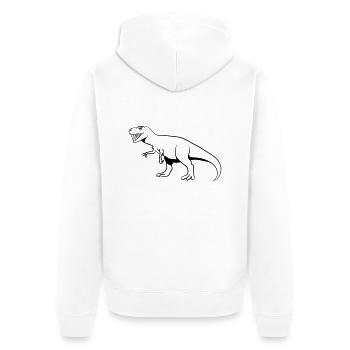 Dinosaur T-Rex Tyrannosaurus Rex refroidir - Veste à capuche bio Premium Unisexe - blanc - Dos - Thijin (182cm)