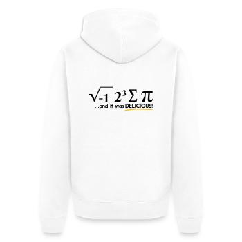 (i_ate_some_pie) - Unisex Premium Organic Zip Hoodie - white - Back - Thijin (182cm)