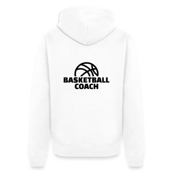 Basketball coach - Veste à capuche bio Premium Unisexe - blanc - Dos - Thijin (182cm)