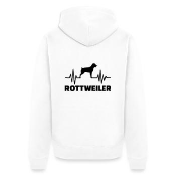 Rottweiler - Veste à capuche bio Premium Unisexe - blanc - Dos - Thijin (182cm)