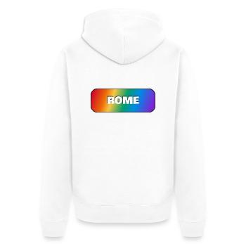 ROME ARC-EN-CIEL HAPPY PRIDE - Veste à capuche bio Premium Unisexe - blanc - Dos - Thijin (182cm)