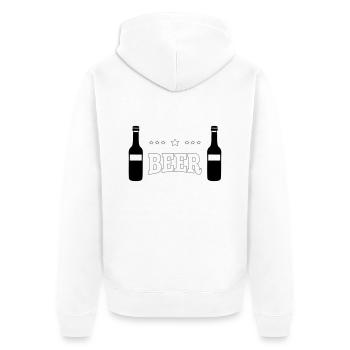 Bière - Veste à capuche bio Premium Unisexe - blanc - Dos - Thijin (182cm)