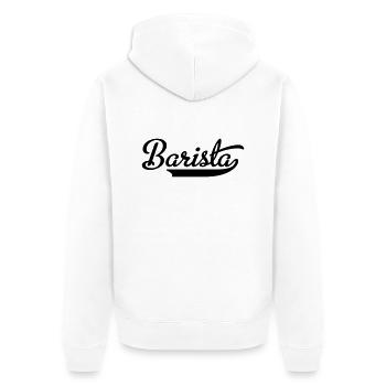 Barista - Veste à capuche bio Premium Unisexe - blanc - Dos - Thijin (182cm)