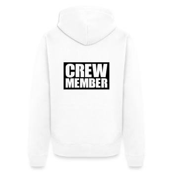 Crew Member - Unisex Premium Organic Zip Hoodie - white - Back - Thijin (182cm)
