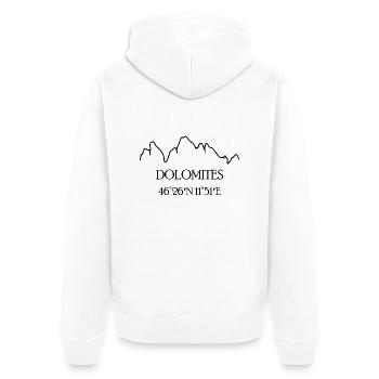 Dolomites, Italy - Unisex Premium Organic Zip Hoodie - white - Back - Thijin (182cm)