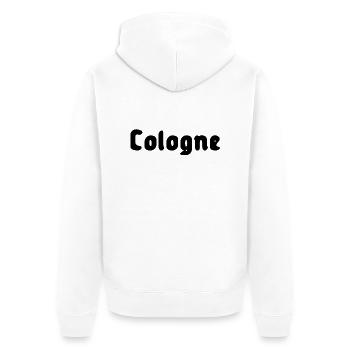 Cologne - Unisex Premium Bio Zip Hoodie - Weiß - Hinten - Thijin (182cm)