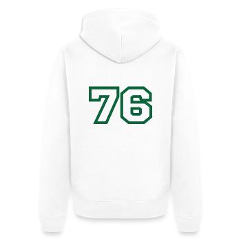 Numéro 76 sport - Veste à capuche bio Premium Unisexe - blanc - Dos - Thijin (182cm)