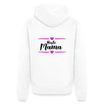 Best Mom - Unisex Premium Organic Zip Hoodie - white - Back - Thijin (182cm)