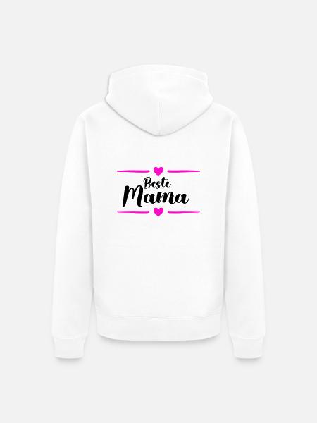 Best Mom - Unisex Premium Organic Zip Hoodie - white