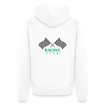Équipe Racing Flag - Veste à capuche bio Premium Unisexe - blanc - Dos - Thijin (182cm)