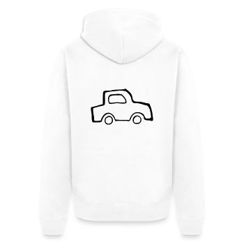 car - Veste à capuche bio Premium Unisexe - blanc - Dos - Thijin (182cm)
