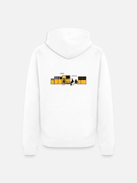 retro computer - Veste à capuche bio Premium Unisexe - blanc