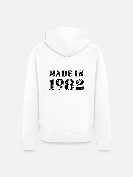 Made in 1982 - Veste à capuche bio Premium Unisexe - blanc