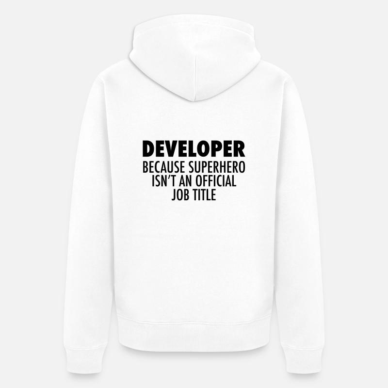 Developer - Veste à capuche bio Premium Unisexe - blanc