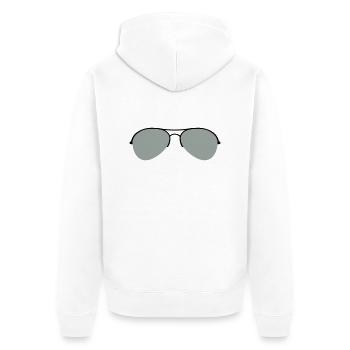 The Aviator Lunettes - Veste à capuche bio Premium Unisexe - blanc - Dos - Thijin (182cm)