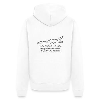 Crocene - chimie - crocodile - Veste à capuche bio Premium Unisexe - blanc - Dos - Thijin (182cm)