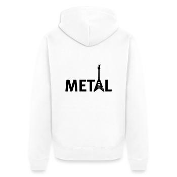 metal - Veste à capuche bio Premium Unisexe - blanc - Dos - Thijin (182cm)