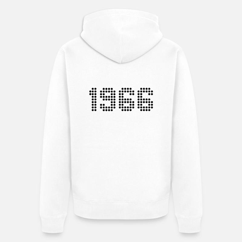 1966 - Veste à capuche bio Premium Unisexe - blanc