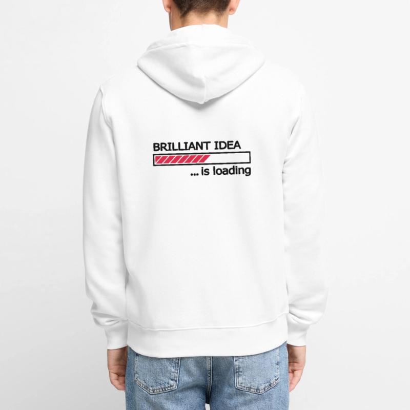 Brilliant Idea is loading Ladebalken Loading Bar Unisex Premium Bio Zip Hoodie