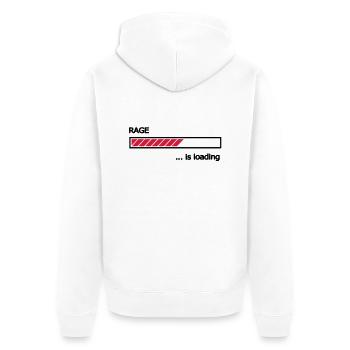 Rage est en chargement loading bar barre de - Veste à capuche bio Premium Unisexe - blanc - Dos - Thijin (182cm)