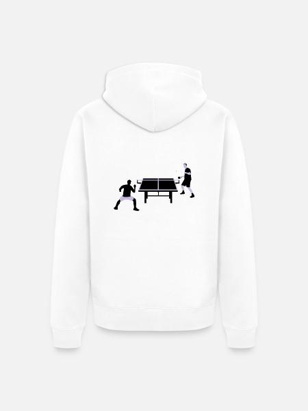table_tennis_052012_c_2c - Unisex Premium Organic Zip Hoodie - white