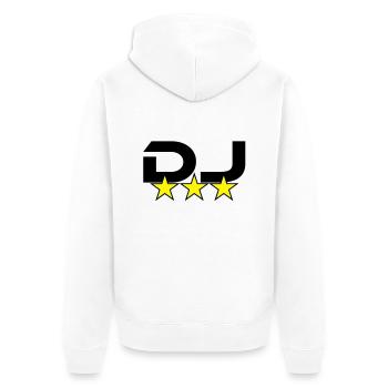 DJ *** - Veste à capuche bio Premium Unisexe - blanc - Dos - Thijin (182cm)