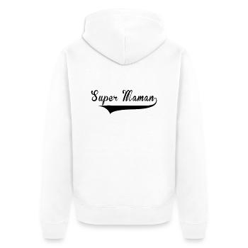 Supermaman - Unisex Premium Bio Zip Hoodie - Weiß - Hinten - Thijin (182cm)