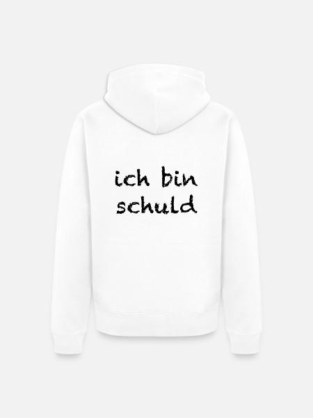 ich bin schuld - Unisex Premium Bio Zip Hoodie - Weiß