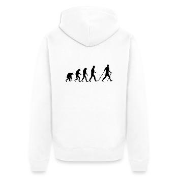 nordic walking evolution - Veste à capuche bio Premium Unisexe - blanc - Dos - Thijin (182cm)