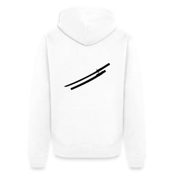 Samurai épée - Veste à capuche bio Premium Unisexe - blanc - Dos - Thijin (182cm)
