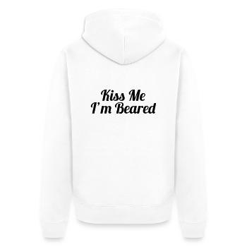 Kiss Me, I'm Beared - Veste à capuche bio Premium Unisexe - blanc - Dos - Thijin (182cm)