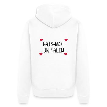 Fais-moi un calin - Veste à capuche bio Premium Unisexe - blanc - Dos - Thijin (182cm)