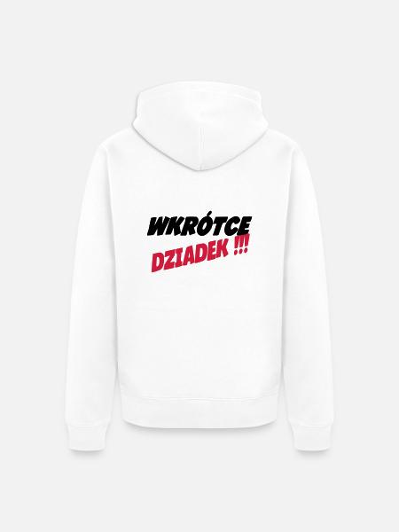 Dziadek - Unisex Premium Organic Zip Hoodie - white
